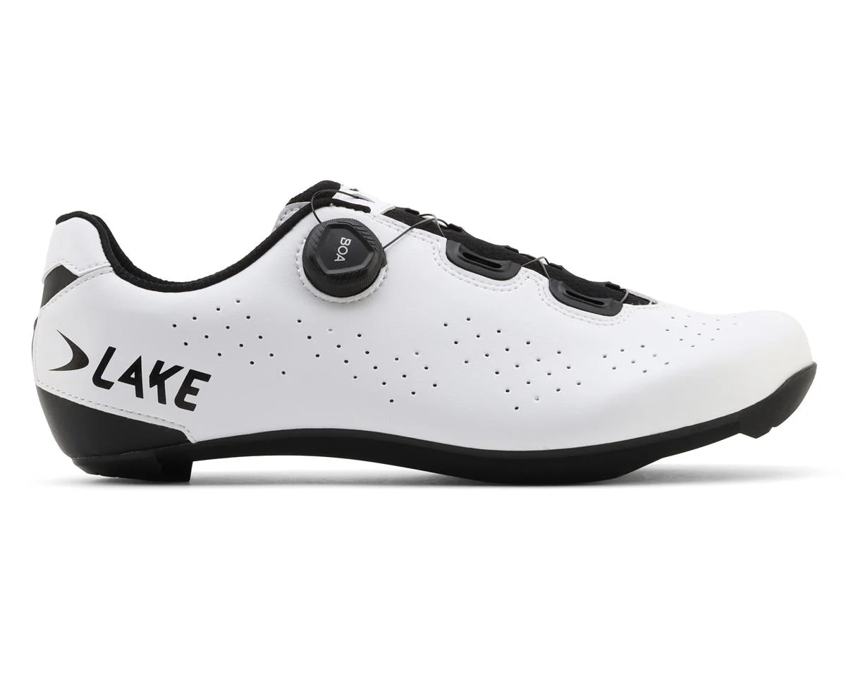 Lake Cycling CX178-X Road Shoes (White/Black) (Wide Width) (45) (Wide)